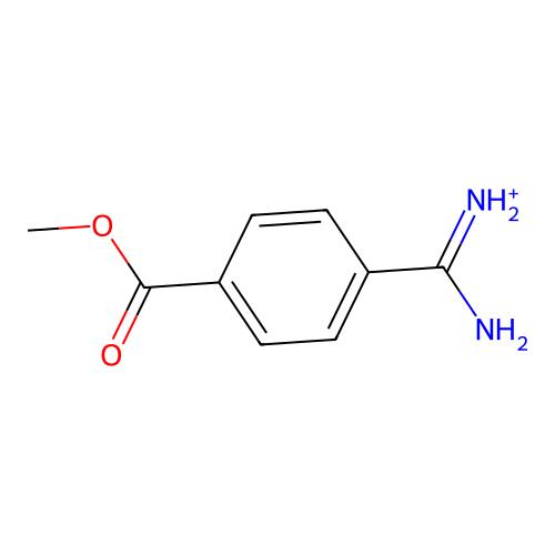 4-(Methoxycarbonyl)benzene-1-carboximidamidium structure