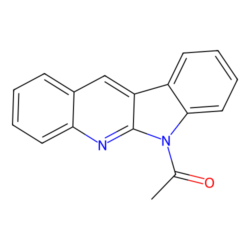 1-Indolo[2,3-b]quinolin-6-ylethanone structure