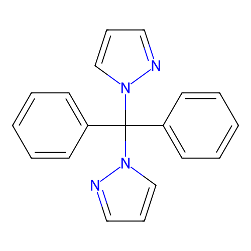 1-[Diphenyl(pyrazol-1-yl)methyl]pyrazole structure
