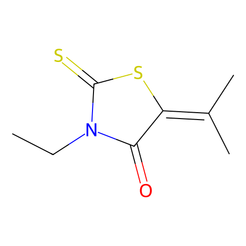 5-Isopropylidene-3-ethyl rhodanine structure