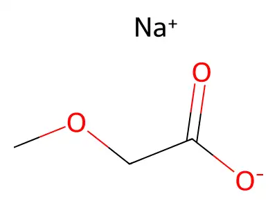 Acetic acid, 2-methoxy-, sodium salt (1:1) structure