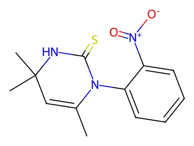 2(1H)-Pyrimidinethione, 3,4-dihydro-1-(o-nitrophenyl)-4,4,6-trimethyl- structure