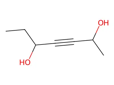 Hept-3-yne-2,5-diol structure