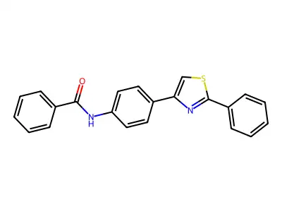 N-[4-(2-phenyl-1,3-thiazol-4-yl)phenyl]benzamide structure