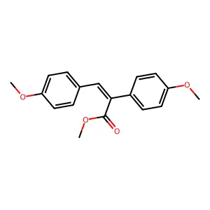 Methyl (alphaE)-4-methoxy-alpha-((4-methoxyphenyl)methylene)benzeneacetate structure