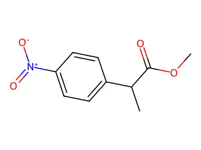 Methyl 2-(4-nitrophenyl)propionate structure