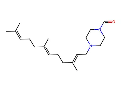 4-(3,7,11-Trimethyl-2,6,10-dodecatrienyl)-1-piperazinecarbaldehyde structure