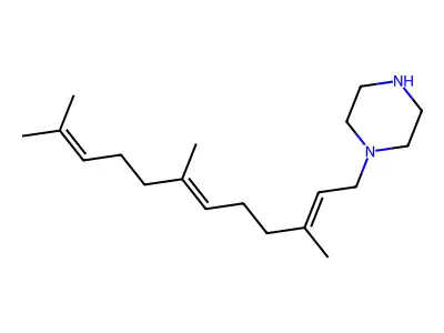 1-(3,7,11-Trimethyl-2,6,10-dodecatrienyl)piperazine structure