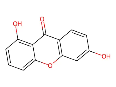 1,6-Dihydroxyxanthone structure