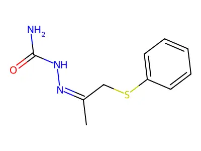 (1-Phenylsulfanylpropan-2-ylideneamino)urea structure