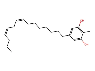 2-Methyl-4-pentadeca-7,10-dien-5-ylbenzene-1,3-diol structure