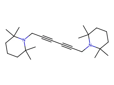 Piperidine, 1,1'-(2,4-hexadiyne-1,6-diyl)bis(2,2,6,6-tetramethyl- structure