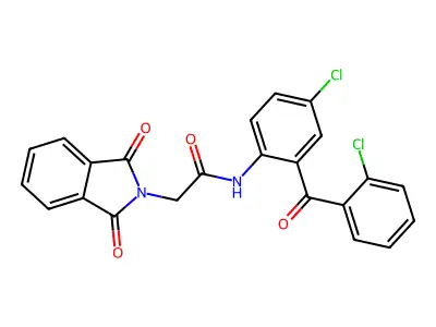 N-[4-chloro-2-(2-chlorobenzoyl)phenyl]-2-(1,3-dioxoisoindol-2-yl)acetamide structure