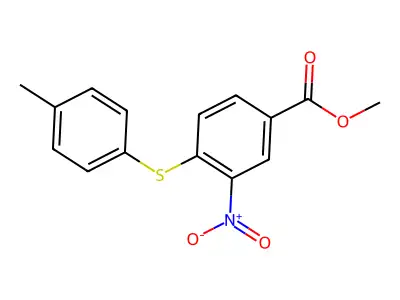 Methyl 4-[(4-methylphenyl)sulfanyl]-3-nitrobenzenecarboxylate structure