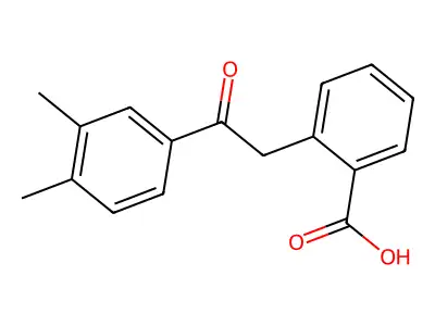 o-Toluic acid, alpha-(3,4-dimethylbenzoyl)- structure