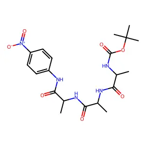 N-(tert-Butoxycarbonyl)alanylalanyl-N-(4-nitrophenyl)alaninamide structure
