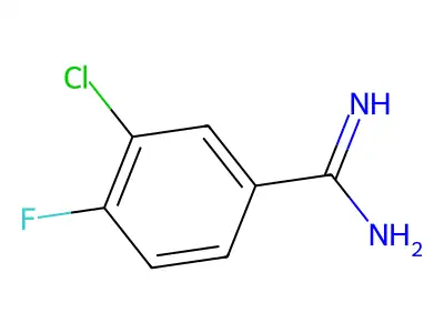 3-Chloro-4-fluoro-benzamidine structure