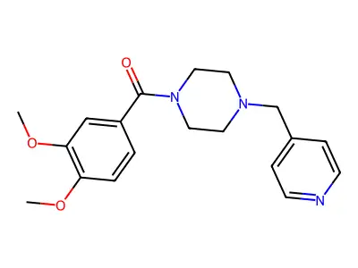 (3,4-Dimethoxyphenyl)-[4-(pyridin-4-ylmethyl)piperazin-1-yl]methanone structure
