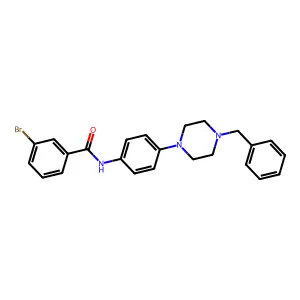 N-[4-(4-benzylpiperazin-1-yl)phenyl]-3-bromobenzamide structure