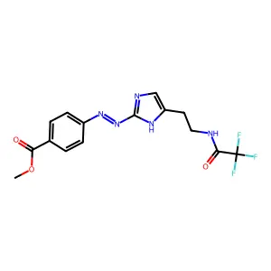Histamine, N-trifluoroacetyl-2-[4-(methoxycarbonyl)phenazo]- structure