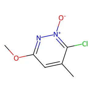 6-Chloro-3-methoxy-5-methyl-1-oxidopyridazin-1-ium structure