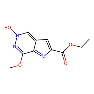 Ethyl 5-hydroxy-7-methoxy-5H-pyrrolo[2,3-d]pyridazine-2-carboxylate structure