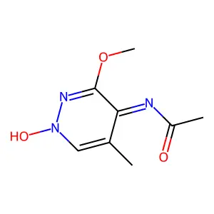N-(1-hydroxy-3-methoxy-5-methylpyridazin-4-ylidene)acetamide structure