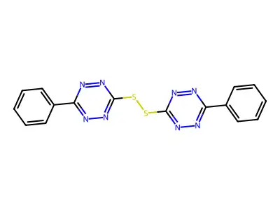 3,3'-Disulfanediylbis(6-phenyl-1,2,4,5-tetrazine) structure