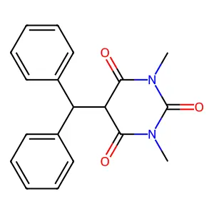 5-Benzhydryl-1,3-dimethyl-1,3-diazinane-2,4,6-trione structure