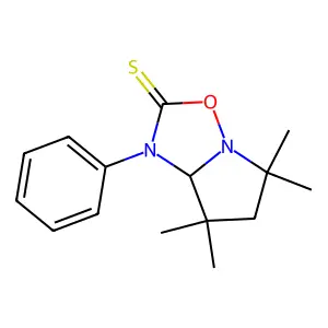 Pyrrolo[1,2-b][1,2,4]oxadiazole-2(1H)-thione, tetrahydro-5,5,7,7-tetramethyl-1-phenyl- structure