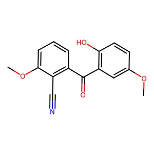 2-(2-Hydroxy-5-methoxybenzoyl)-6-methoxybenzonitrile structure