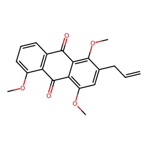 1,4,5-Trimethoxy-2-(prop-2-en-1-yl)anthracene-9,10-dione structure