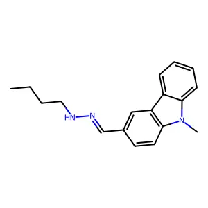 9-Methyl-9H-carbazole-3-carboxaldehyde 2-butylhydrazone structure