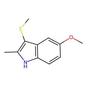 5-methoxy-2-methyl-3-methylsulfanyl-1H-indole structure