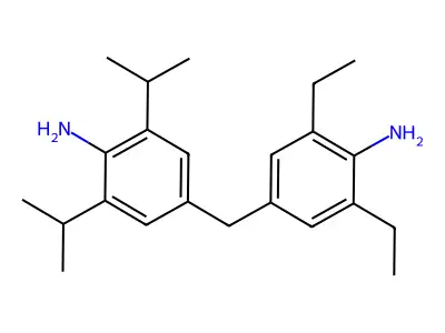 4-((4-Amino-3,5-diisopropylphenyl)methyl)-2,6-diethylaniline structure