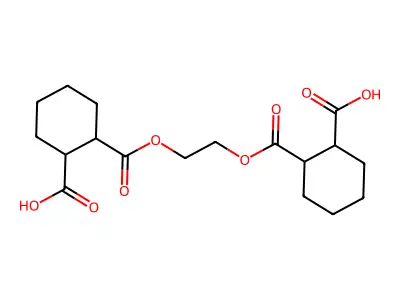 1,2-Cyclohexanedicarboxylic acid, 1,2-ethanediyl ester structure