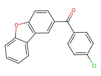 Ketone, dibenzofuran-2-yl (4-chlorophenyl) structure
