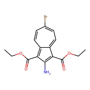 1,3-Azulenedicarboxylic acid, 2-amino-6-bromo-, diethyl ester structure