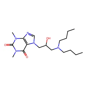 Theophylline, 7-(3-(dibutylamino)-2-hydroxypropyl)- structure