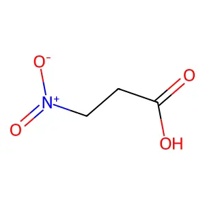 3-硝基丙酸 structure