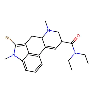 N(1)-Methyl-2-bromo-lysergic acid diethylamide structure