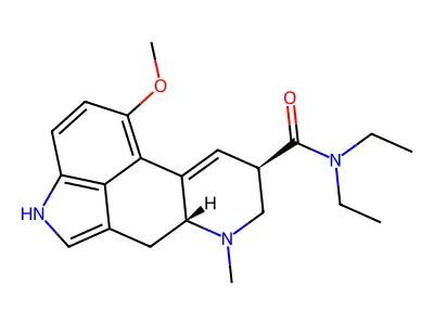 Ergoline-8-beta-carboxamide, 9,10-didehydro-N,N-diethyl-12-methoxy-6-methyl- structure