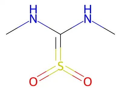 N,N'-dimethylthiourea dioxide structure