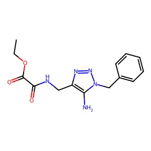 Ethyl 2-[(5-amino-1-benzyltriazol-4-yl)methylamino]-2-oxoacetate structure