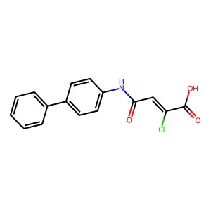 2-氯-4-氧代-4-(4-苯基苯氨基)丁-2-烯酸 structure
