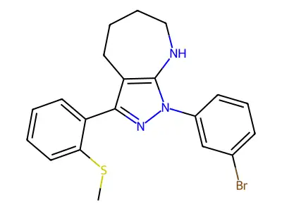 1-(3-Bromophenyl)-3-[2-(methylsulfanyl)phenyl]-1,2,4,5,6,7-hexahydropyrazolo[3,4-b]azepine structure