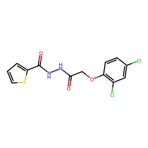 2-(2,4-dichlorophenoxy)-N-(2-thienylcarbonylamino)acetamide structure