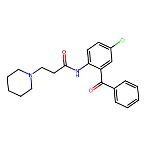N-(2-benzoyl-4-chlorophenyl)-3-piperidin-1-ylpropanamide structure