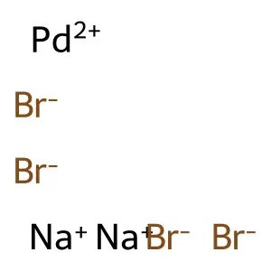 Palladate(2-), tetrabromo-, sodium (1:2), (SP-4-1)- structure