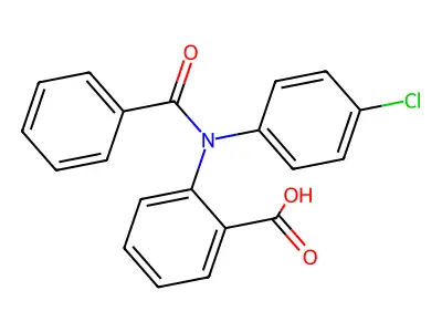 Benzoic acid, 2-[benzoyl(4-chlorophenyl)amino]- structure